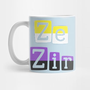 Ze/Zir Nonbinary Flag Mug